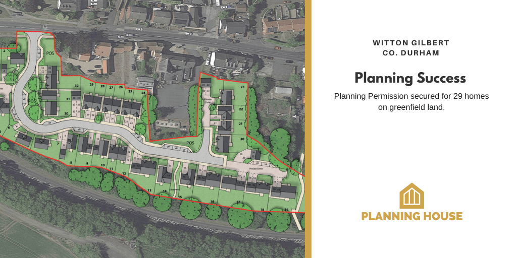 Planning Success – 29 Homes in Witton Gilbert, Durham
