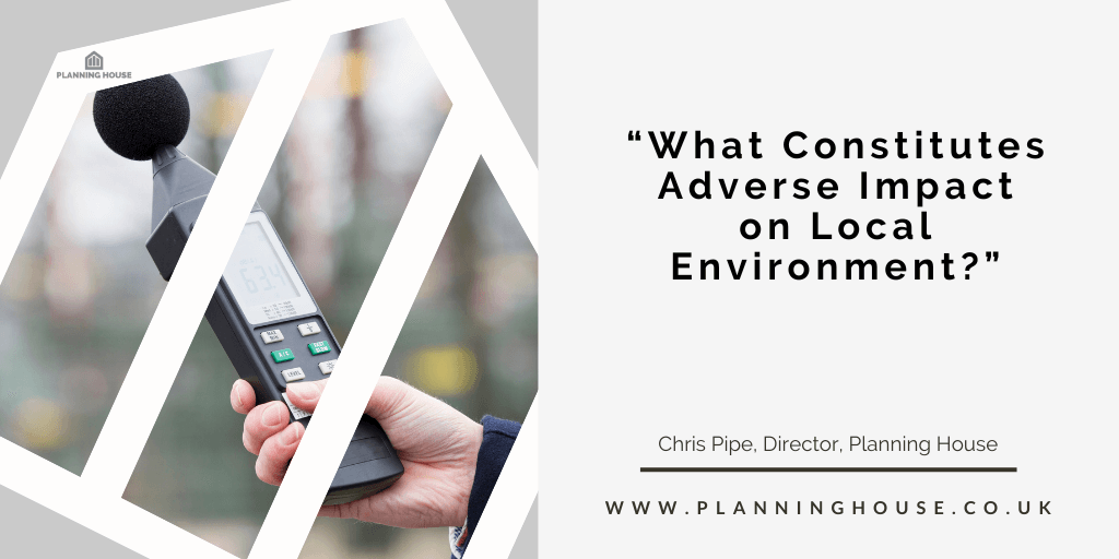 What Constitutes Adverse Impact on Local Environment?