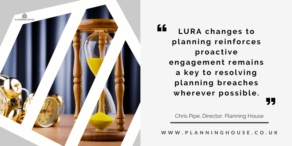 Changes to Planning Enforcement Timescales